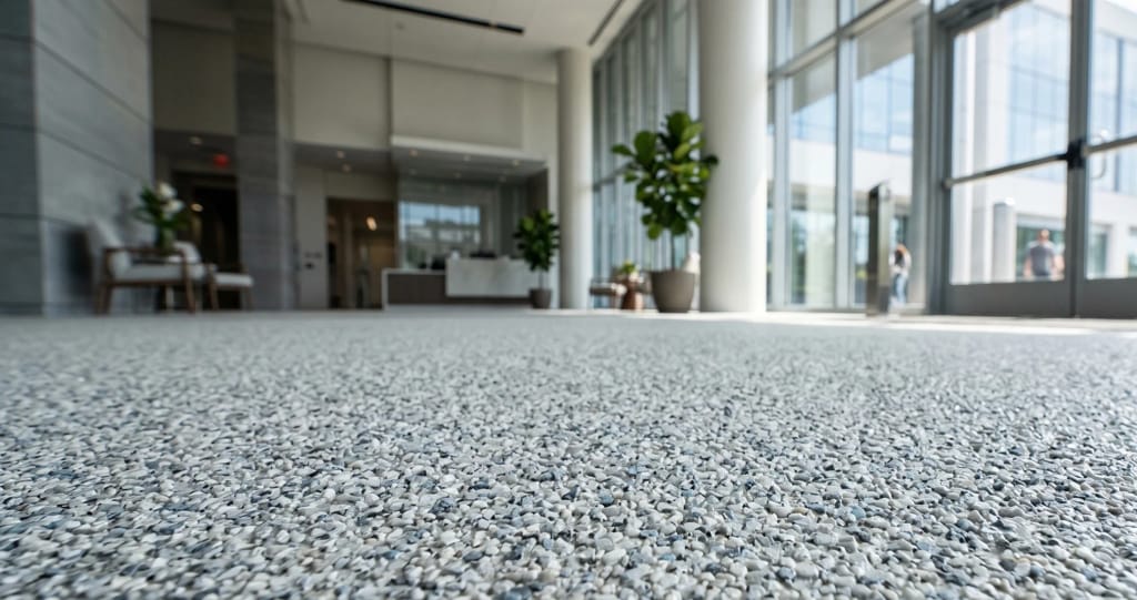 Retail Showroom Floor — Full Broadcast Flake in Downtown Edmonton