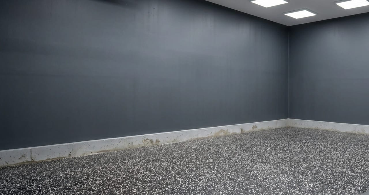 Polyaspartic garage floor project in Edmonton South Side
